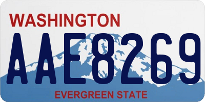 WA license plate AAE8269
