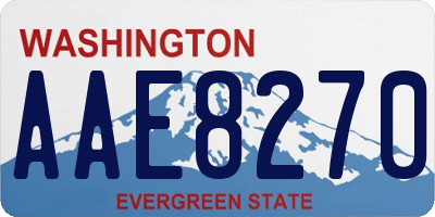 WA license plate AAE8270