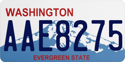 WA license plate AAE8275