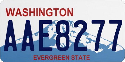 WA license plate AAE8277