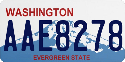 WA license plate AAE8278