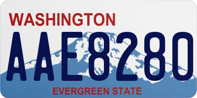 WA license plate AAE8280