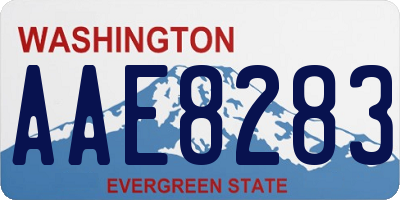 WA license plate AAE8283