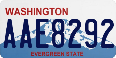 WA license plate AAE8292