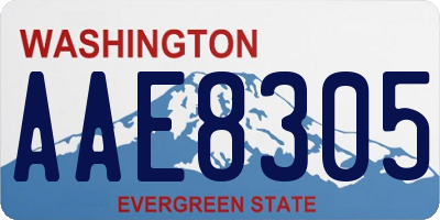 WA license plate AAE8305
