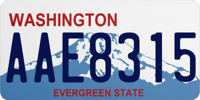 WA license plate AAE8315