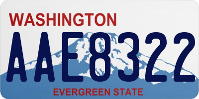 WA license plate AAE8322