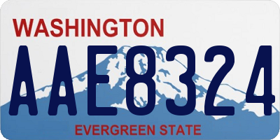 WA license plate AAE8324
