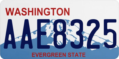 WA license plate AAE8325