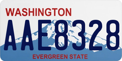 WA license plate AAE8328