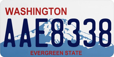 WA license plate AAE8338