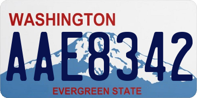 WA license plate AAE8342