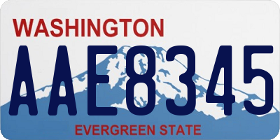 WA license plate AAE8345
