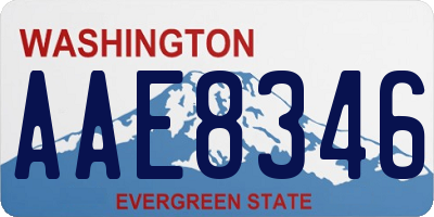 WA license plate AAE8346