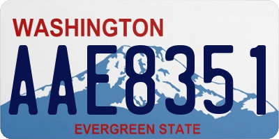 WA license plate AAE8351