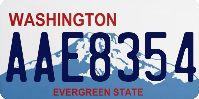 WA license plate AAE8354