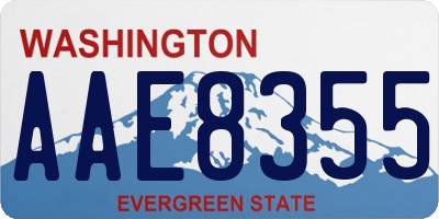 WA license plate AAE8355