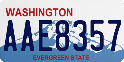 WA license plate AAE8357