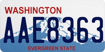 WA license plate AAE8363