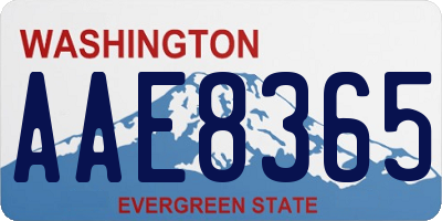 WA license plate AAE8365