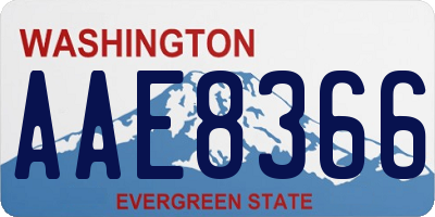 WA license plate AAE8366