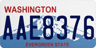 WA license plate AAE8376