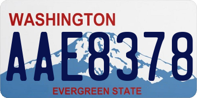 WA license plate AAE8378