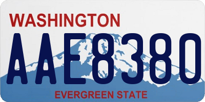WA license plate AAE8380