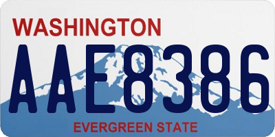 WA license plate AAE8386