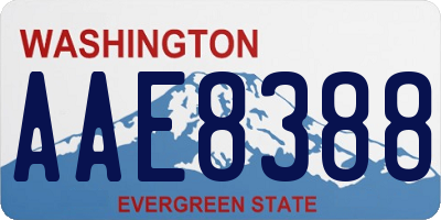 WA license plate AAE8388