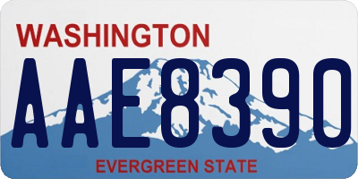 WA license plate AAE8390