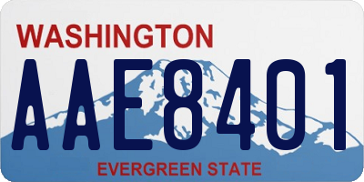 WA license plate AAE8401
