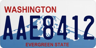 WA license plate AAE8412