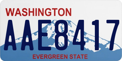 WA license plate AAE8417