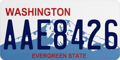 WA license plate AAE8426