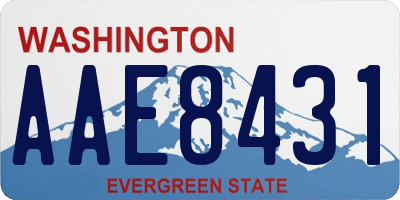 WA license plate AAE8431