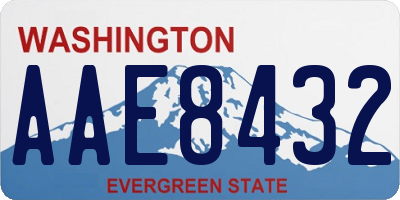 WA license plate AAE8432