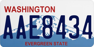 WA license plate AAE8434