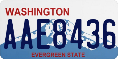 WA license plate AAE8436