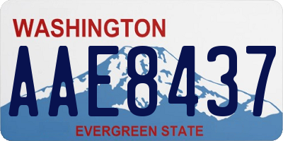 WA license plate AAE8437
