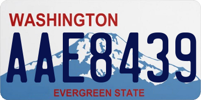 WA license plate AAE8439
