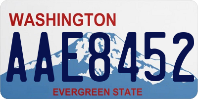 WA license plate AAE8452