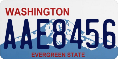 WA license plate AAE8456