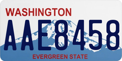WA license plate AAE8458