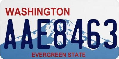 WA license plate AAE8463