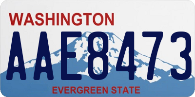 WA license plate AAE8473