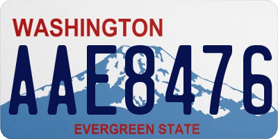 WA license plate AAE8476
