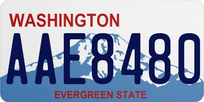 WA license plate AAE8480