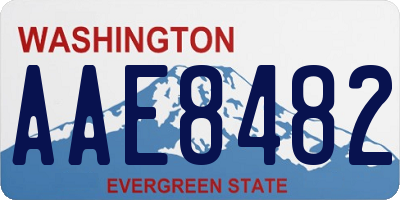 WA license plate AAE8482