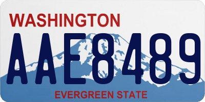 WA license plate AAE8489